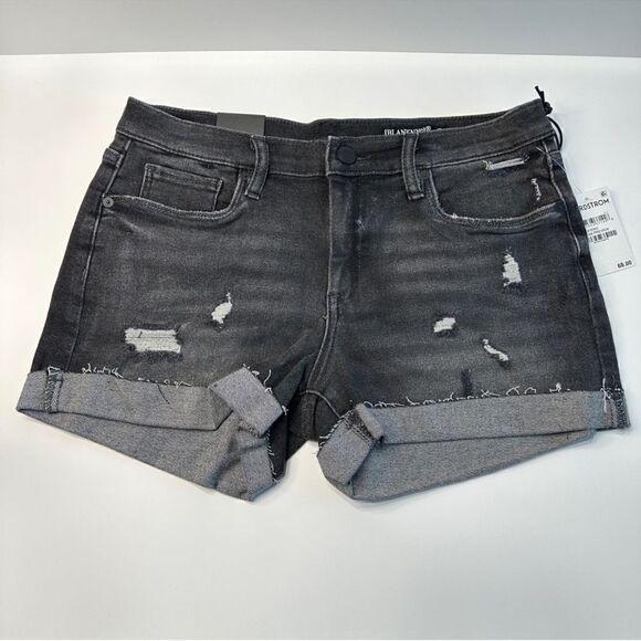 NWT Blank NYC Women’s “The Fulton” Roll Up Distressed Black Shorts - Size 28 - Picture 3 of 8